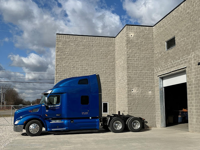 Truck parked at SH OH Truck Repair shop in Medina, Ohio